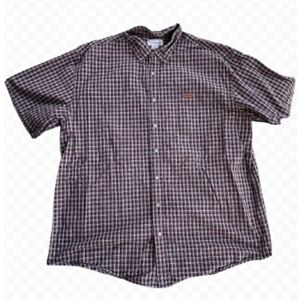 Carhartt Men's Tall Plaid Short Sleeve Button-Down‎ Shirt - Size 2XL